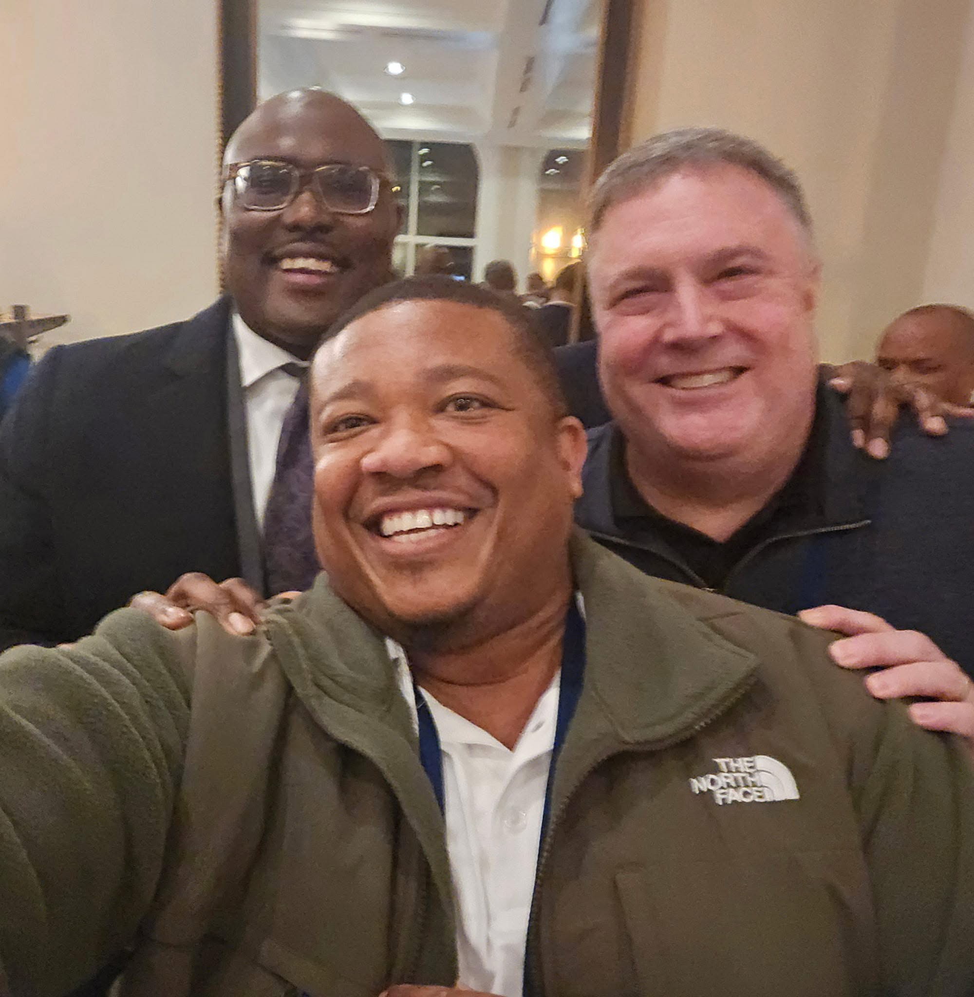 Mayor Elmore with community members at an event.